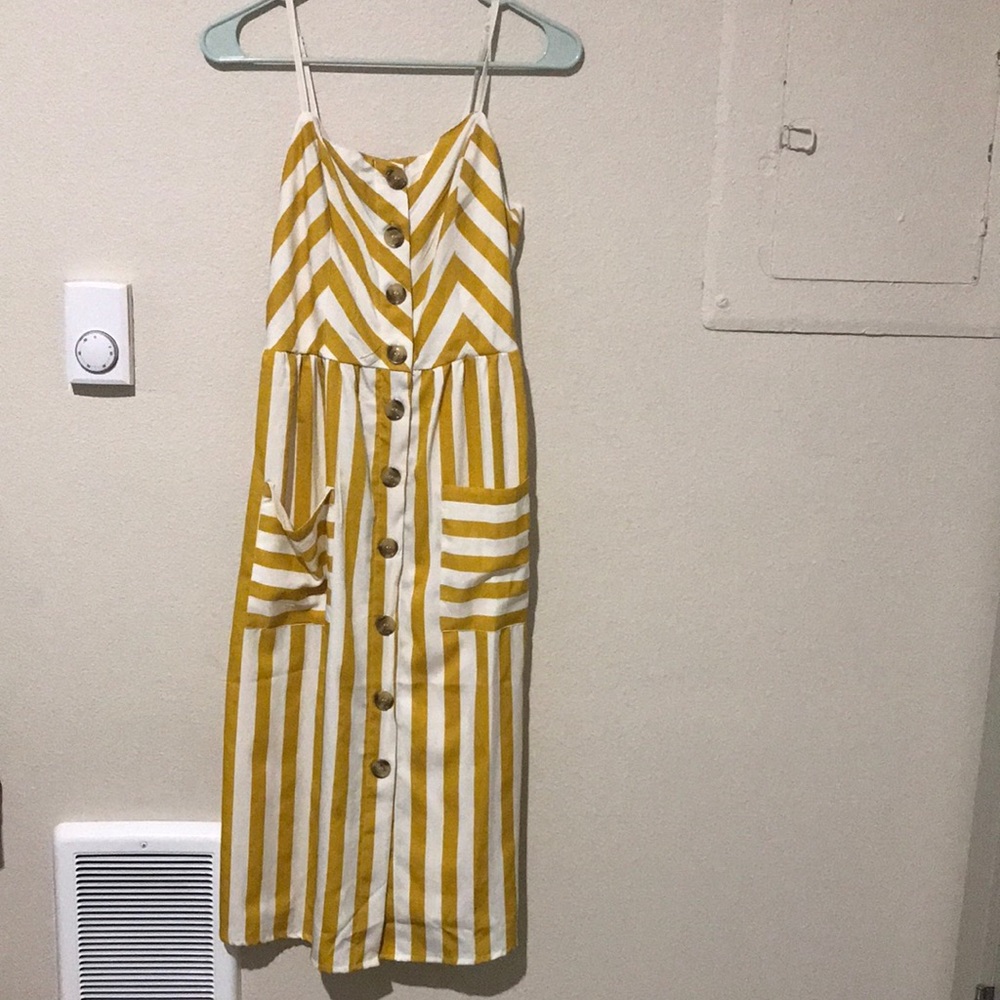 Yellow stripe dress